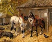 The Farmyard - 约翰·弗雷德里克·赫尔林